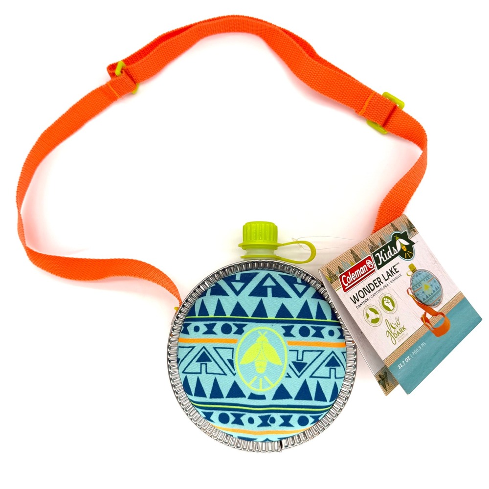 Coleman Kids Wonder Lake Glow Dark Canteen 23.7 oz NWT Blue